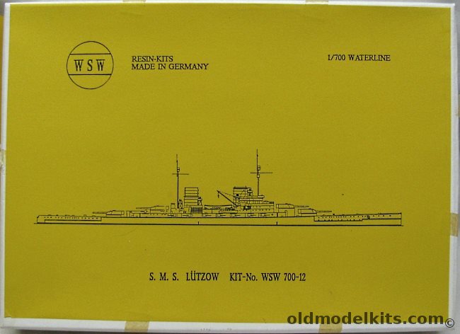 WSW 1/700 SMS Lutzow Battlecruiser, WSW 700-12 plastic model kit